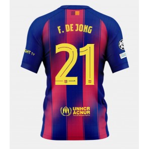 Barcelona Frenkie de Jong #21 Hjemmebanetrøje 2025-26 Kortærmet